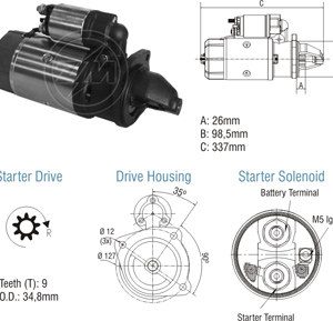 Motor De Partida Zm MP-ZM8010204