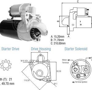 Motor De Partida Zm MP-ZM8011004