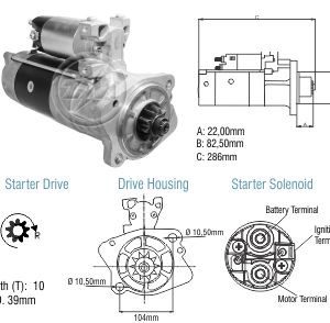 Motor De Partida Zm MP-ZM8089501