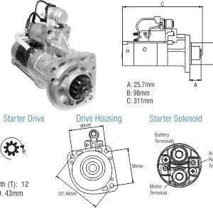 Motor De Partida Zm MP-ZM8089003