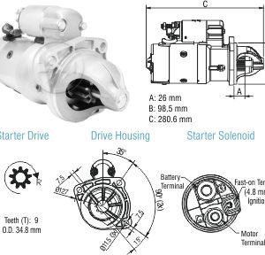 Motor De Partida Zm MP-ZM8048002