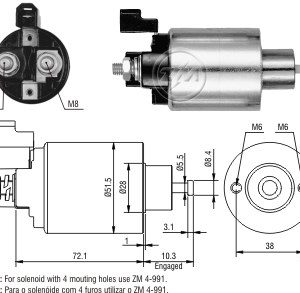 Solenoide Zm SOL-ZM4991